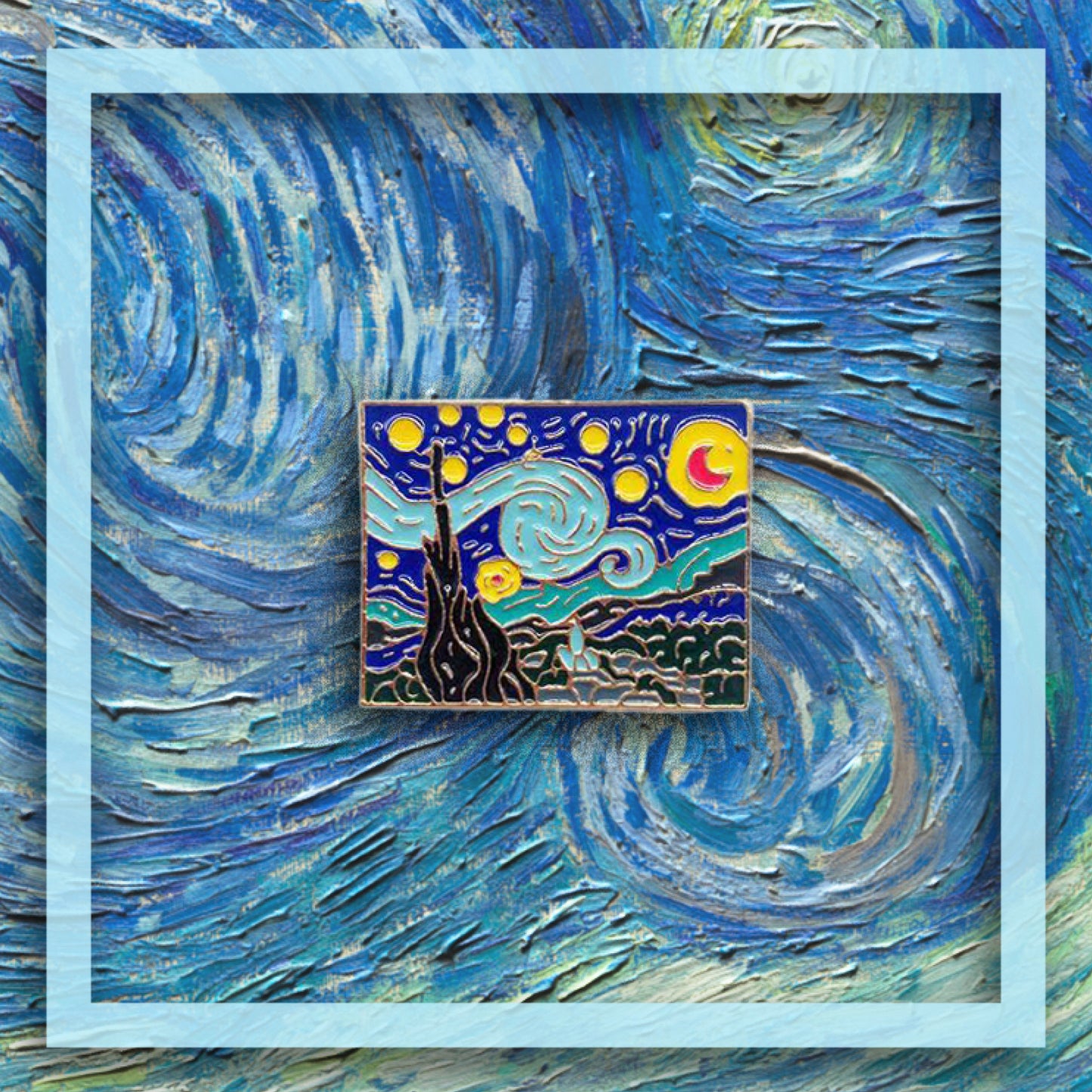 Masterpieces Enamel Pin - The Starry Night by Vincent van Gogh