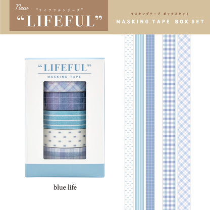 Mind Wave Lifeful Masking Tape Box Set 5pcs - blue life