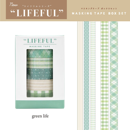 Mind Wave Lifeful Masking Tape Box Set 5pcs - green life