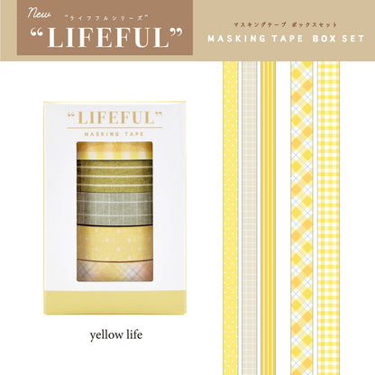 Mind Wave Lifeful Masking Tape Box Set 5pcs - yellow life