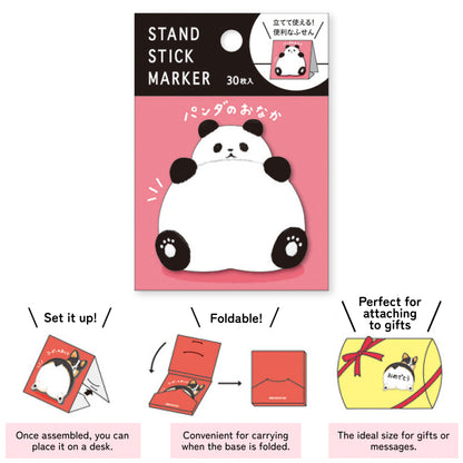 Mind Wave Sticky Note Stand Stick Marker - Panda Tummy