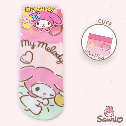 Sanrio Characters Sleep Jacquard Ankle Socks - My Melody