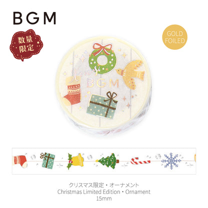 BGM Goldfoiled Christmas Washi Tape 2024 Limited Edition 15mm - Ornament