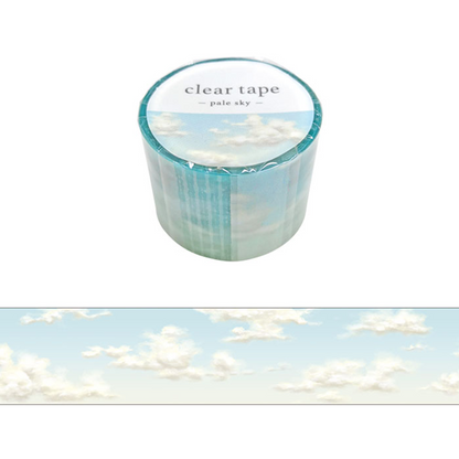 Mind Wave Clear Tape Sky & Sea 30mm×3m - Pale Sky