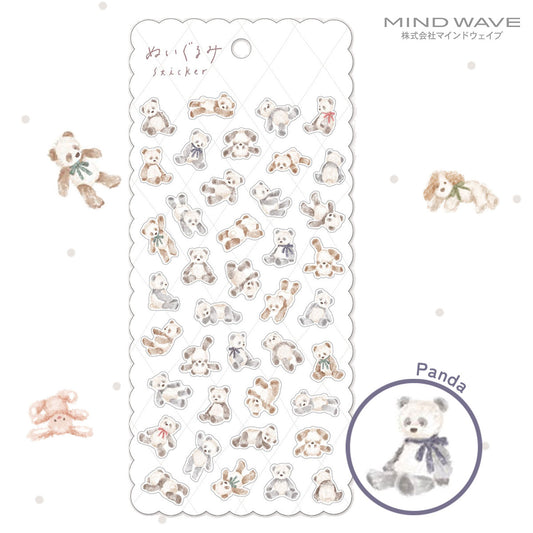 Mind Wave Plush Animal Stickers - Panda