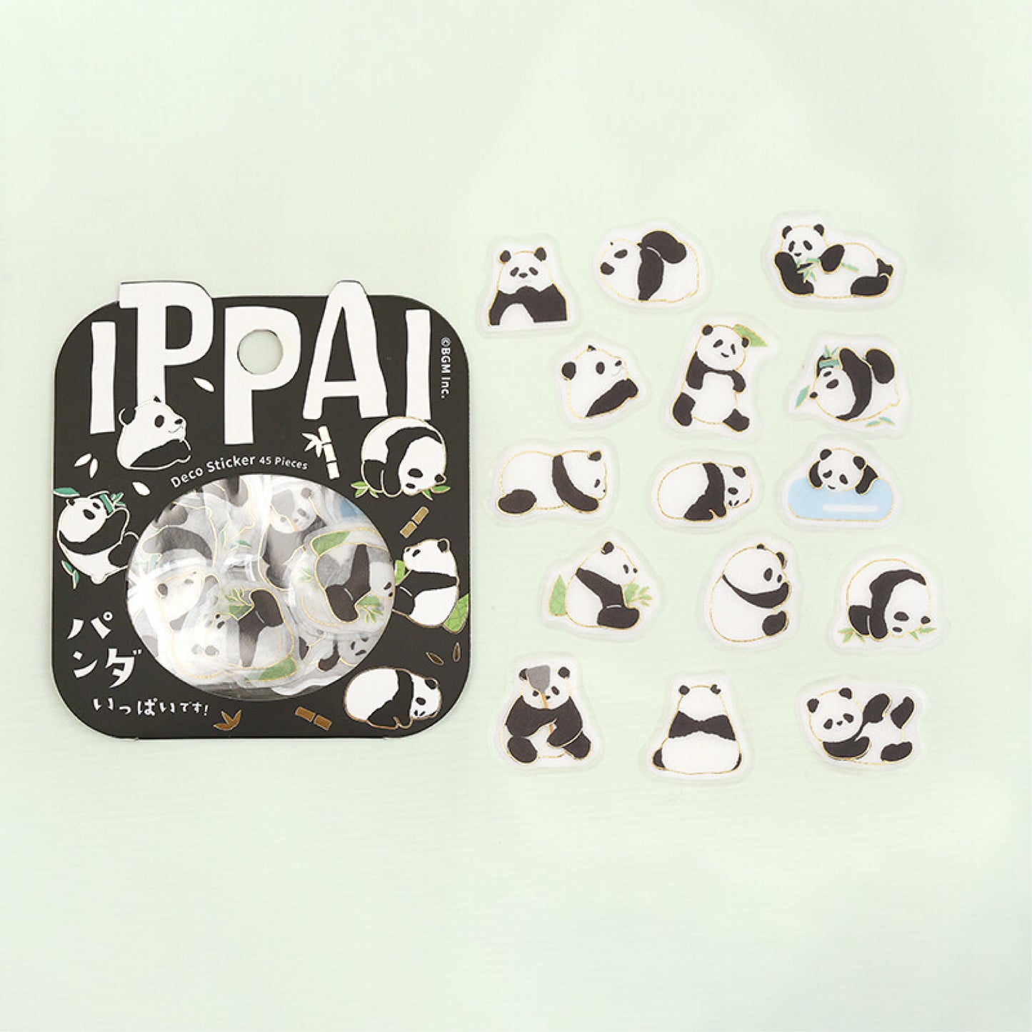 BGM IPPAI Foiled Flake Stickers - Full of Pandas