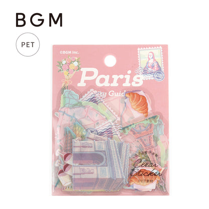 BGM City Walk Clear Seal Flake Stickers - Paris