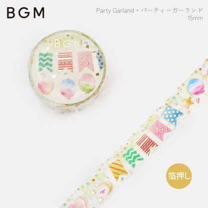 BGM LIFE Goldfoiled Washi Tape - Party Garland