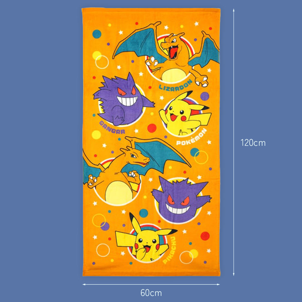 Pokémon Bath Towel 60x120cm - Pikachu, Gengar, Charizard