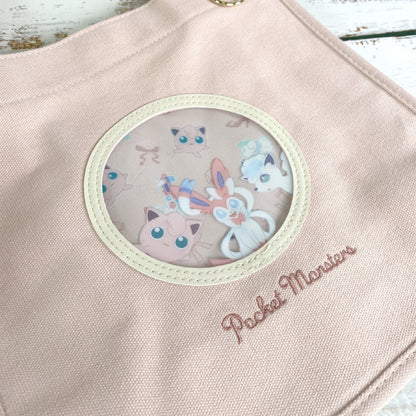 Pokemon PVC Window Tote Bag Lunch Bag - Pink (Jigglypuff, Sylveon, Alolan Vulpix)