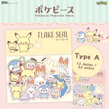 Pokemon Peaceful Place Flake Stickers - Type A