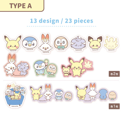 Pokemon Peaceful Place Flake Stickers - Type A