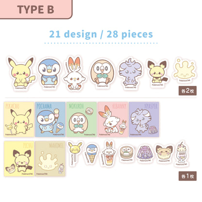 Pokemon Peaceful Place Flake Stickers - Type B