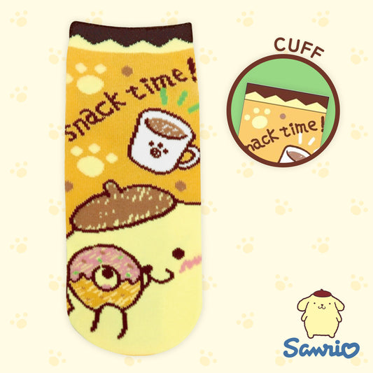 Sanrio It's Snack Time Jacquard Ankle Socks - Pompompurin