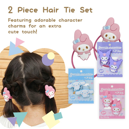 Sanrio Characters RunRun Chibirine Hair Tie 2pk - Cinnamoroll