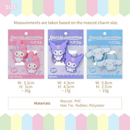 Sanrio Characters RunRun Chibirine Hair Tie 2pk - Cinnamoroll