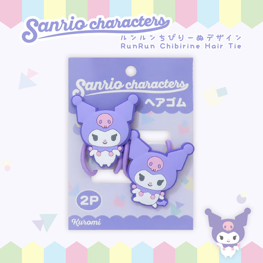 Sanrio Characters RunRun Chibirine Hair Tie 2pk - Kuromi