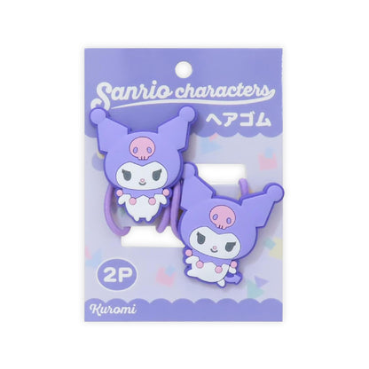Sanrio Characters RunRun Chibirine Hair Tie 2pk - Kuromi