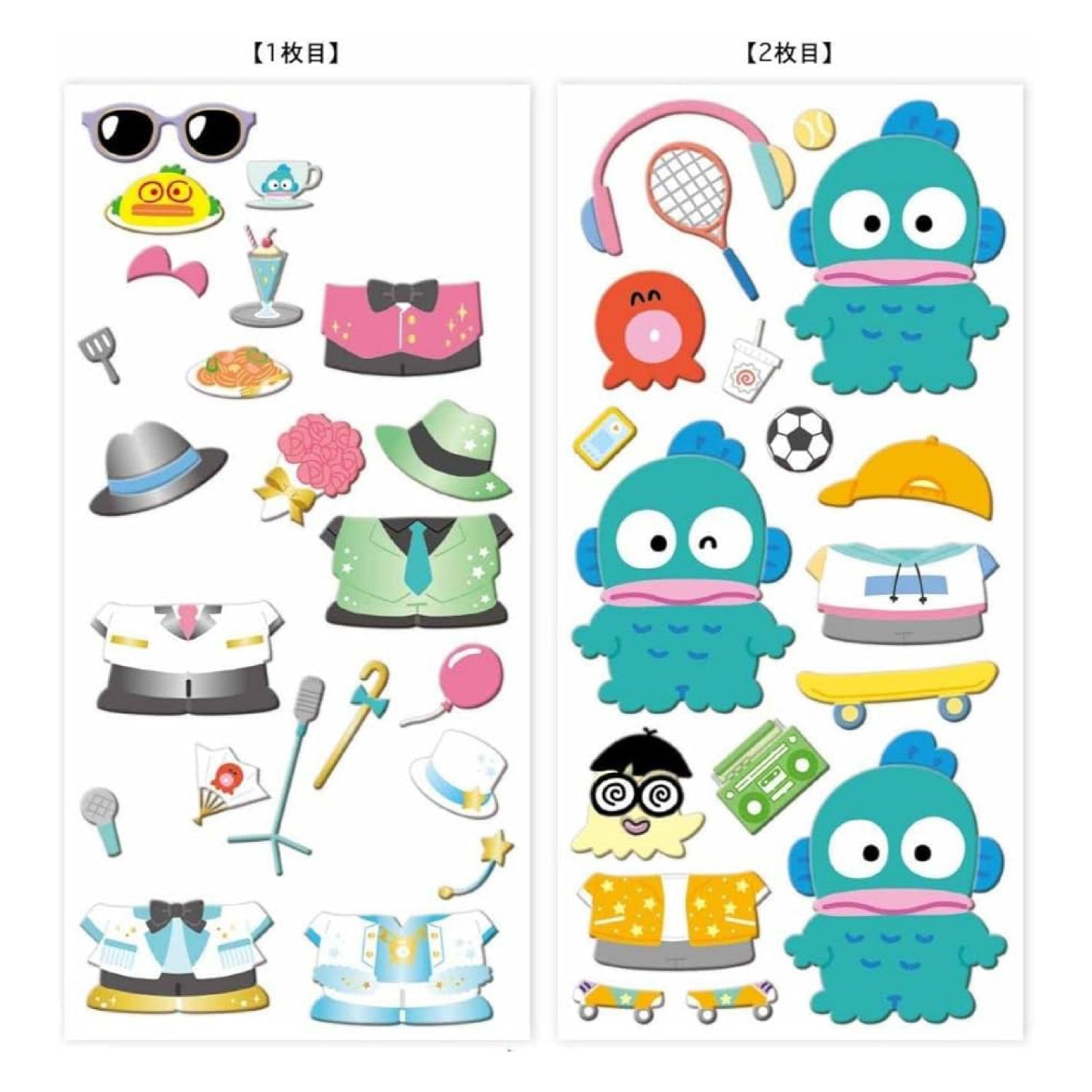 Sanrio Character My Coordinate Dressup Stickers - Hangyodon