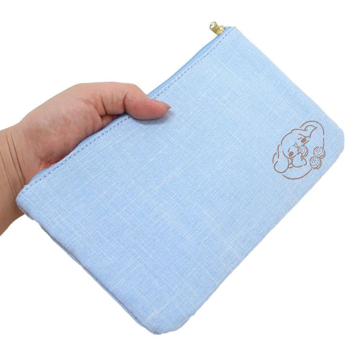 Sanrio Sagara Embroidery Flat Pouch - Laidback Cinnamoroll
