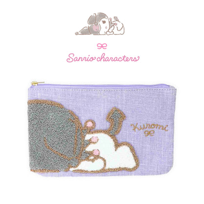 Sanrio Sagara Embroidery Flat Pouch - Laidback Kuromi