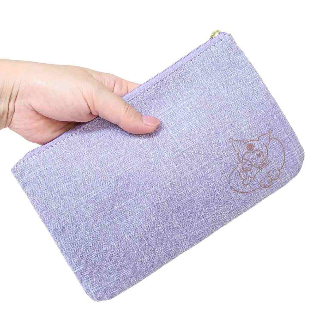 Sanrio Sagara Embroidery Flat Pouch - Laidback Kuromi