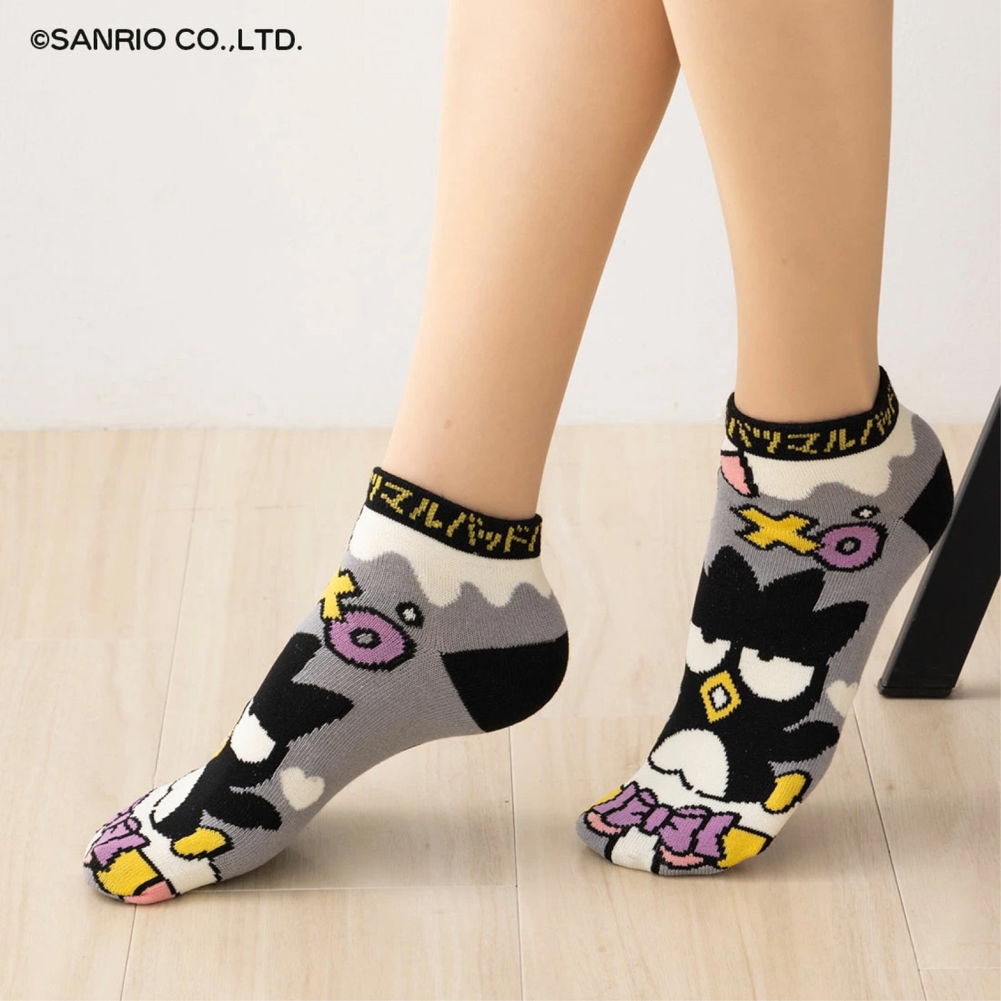 Sanrio Characters Retro Stage Jacquard Ankle Socks - Bad Badtz Maru