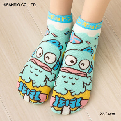 Sanrio Characters Retro Stage Jacquard Ankle Socks - Hangyodon