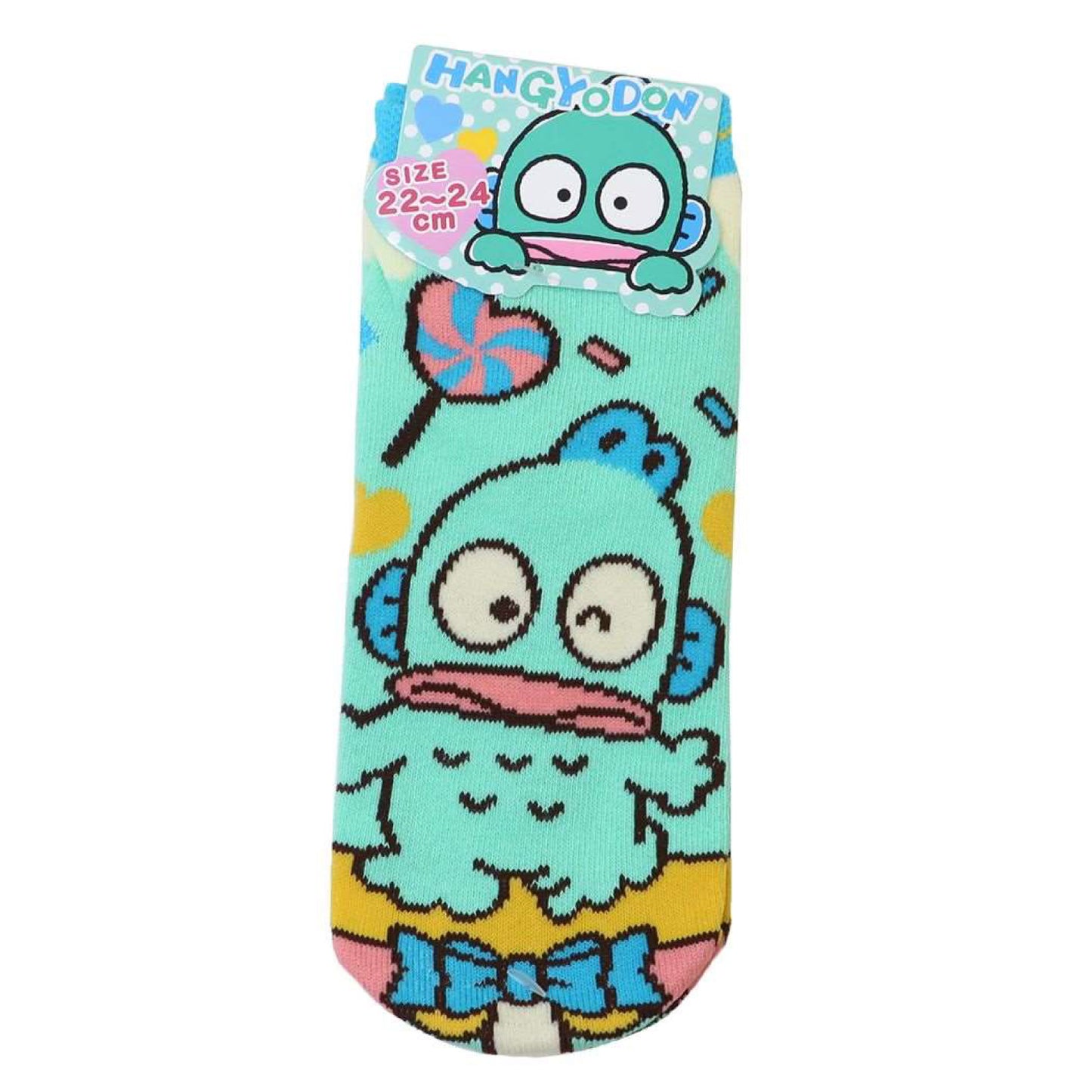 Sanrio Characters Retro Stage Jacquard Ankle Socks - Hangyodon
