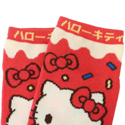 Sanrio Characters Retro Stage Jacquard Ankle Socks - Hello Kitty