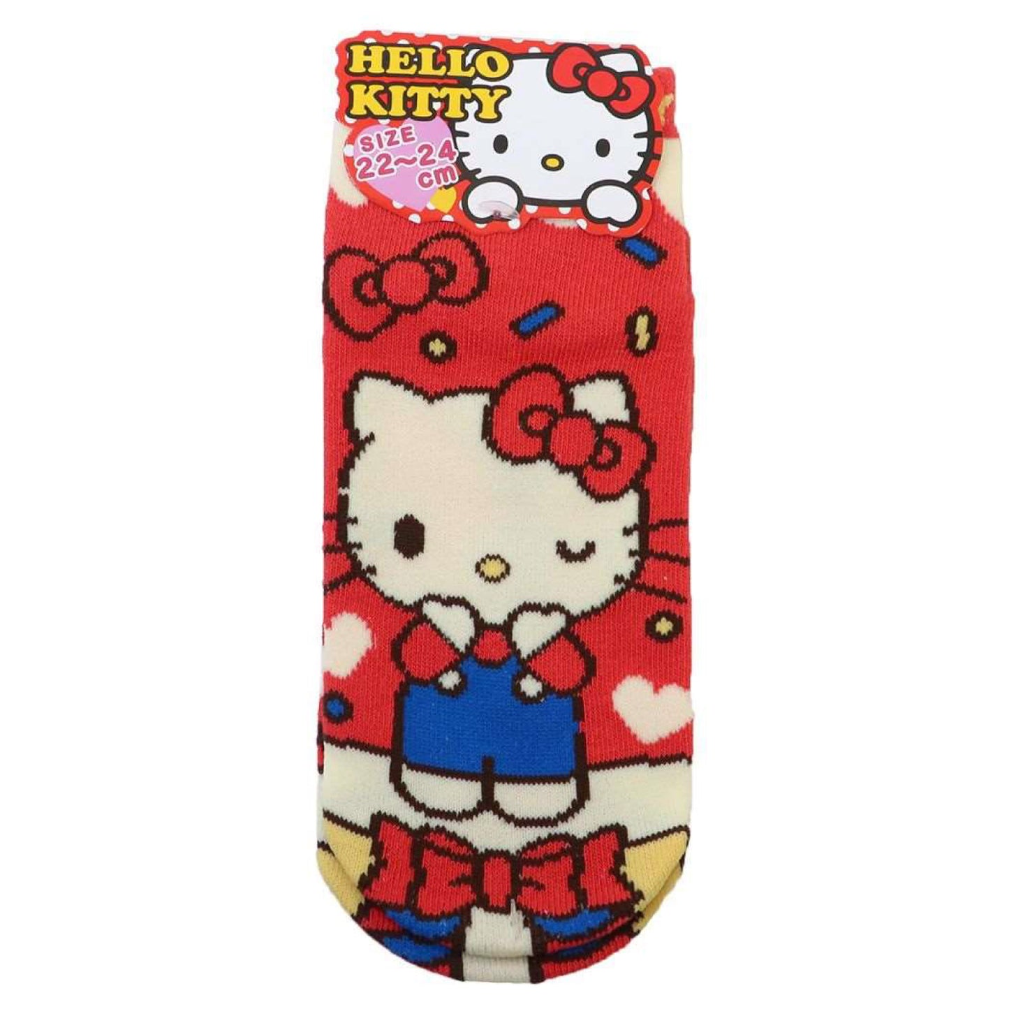 Sanrio Characters Retro Stage Jacquard Ankle Socks - Hello Kitty