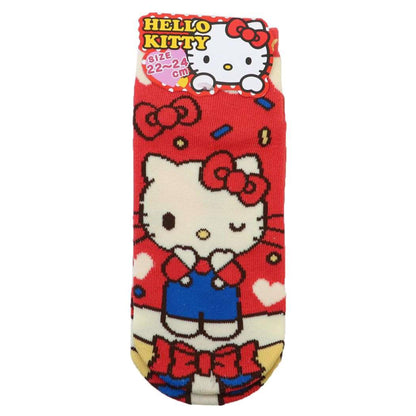 Sanrio Characters Retro Stage Jacquard Ankle Socks - Hello Kitty