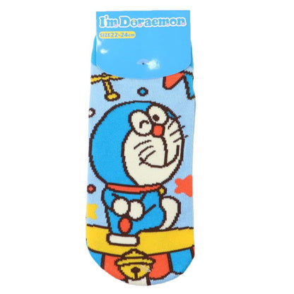 Sanrio Characters Retro Stage Jacquard Ankle Socks - I'm Doraemon