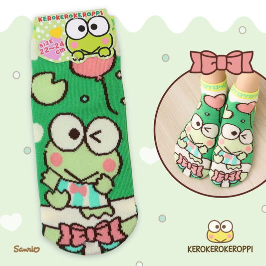 Sanrio Characters Retro Stage Jacquard Ankle Socks - Kerokerokeroppi