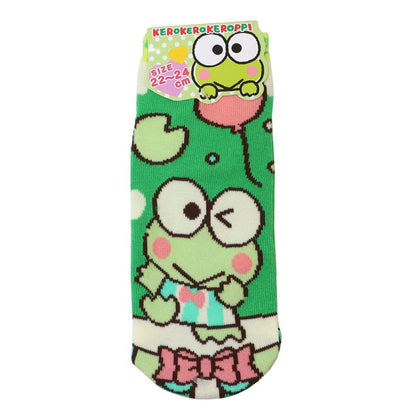 Sanrio Characters Retro Stage Jacquard Ankle Socks - Kerokerokeroppi