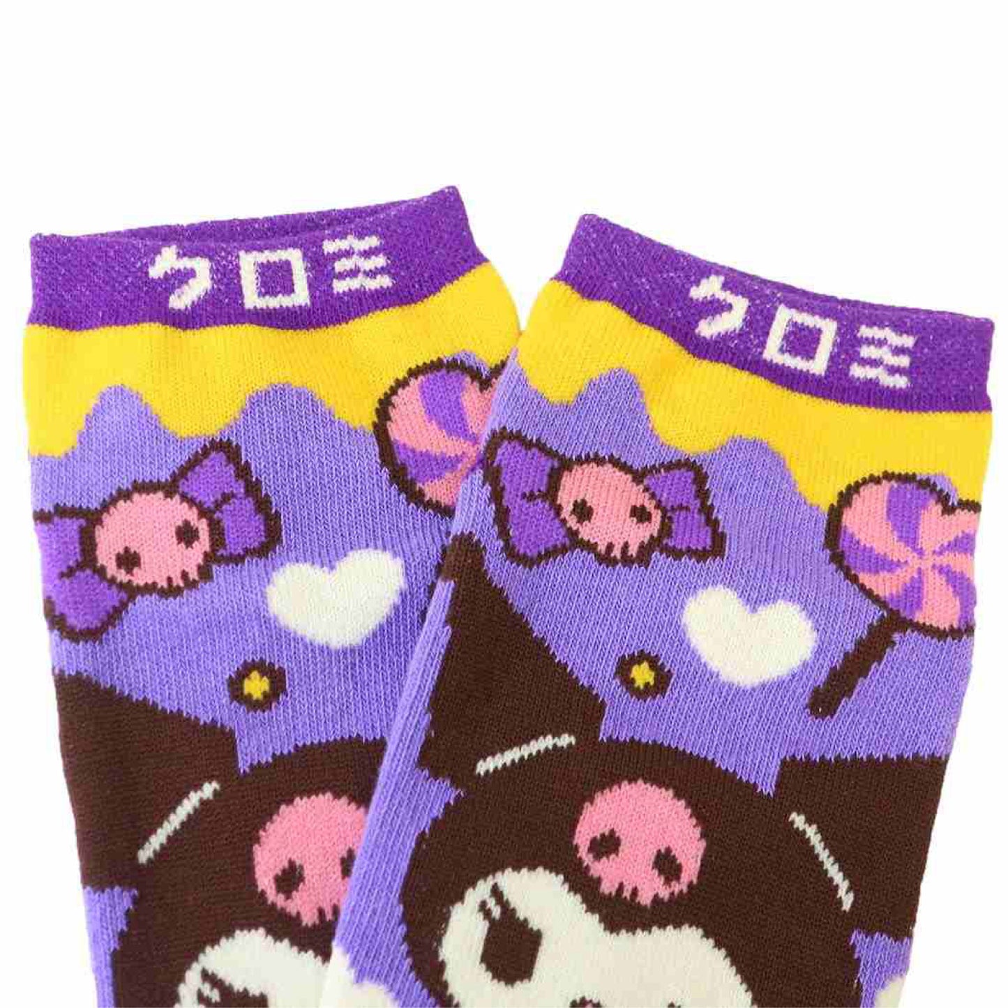 Sanrio Characters Retro Stage Jacquard Ankle Socks - Kuromi