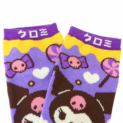 Sanrio Characters Retro Stage Jacquard Ankle Socks - Kuromi