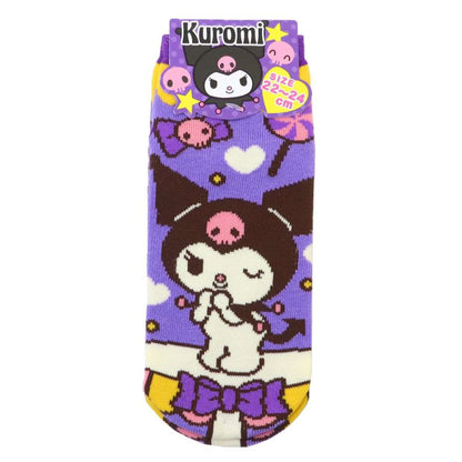 Sanrio Characters Retro Stage Jacquard Ankle Socks - Kuromi