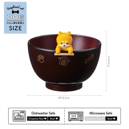 Ishida Soup Bowl & Chopstick Rest Set - Shiba