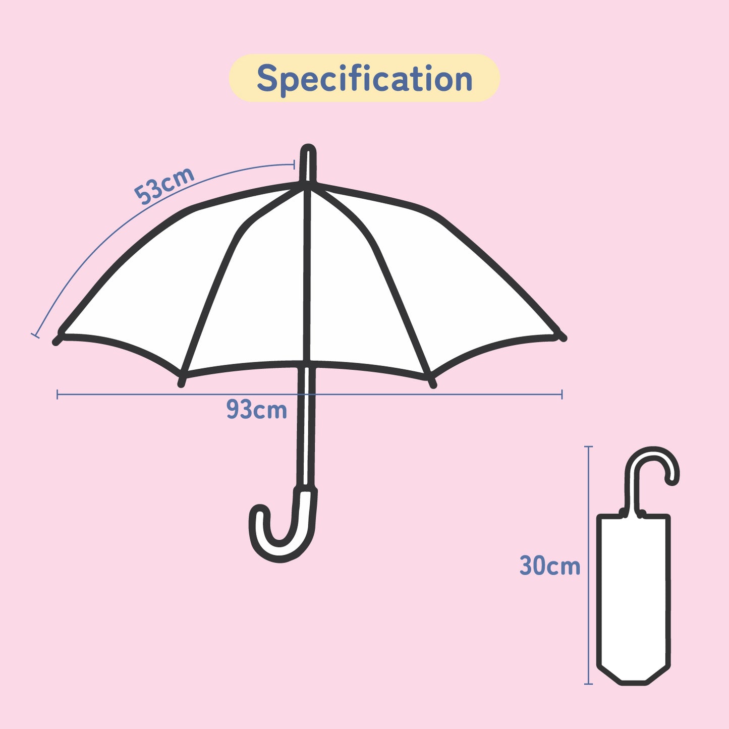 Little Twin Stars Sweet Pink Folding Umbrella