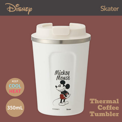 Skater Mickey Mouse Stainless Steel Thermal Coffee Cup Tumbler STBC3F 350mL