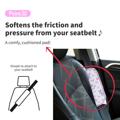 Skater Car Seat Belt Pad CBEP1 - My Melody & Kuromi