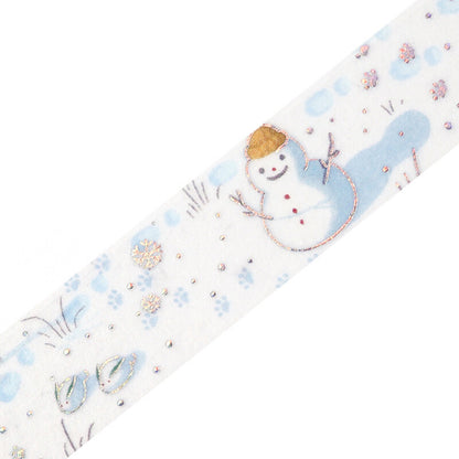 BGM Winter Exclusive Holographic Foiled Washi Tape 2024 Limited Edition 15mm - Snow Play