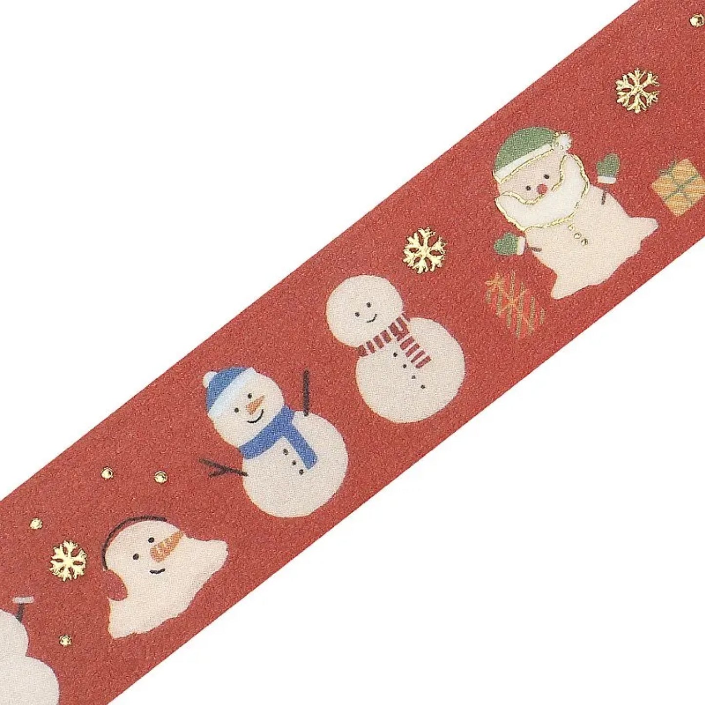 BGM Goldfoiled Christmas Washi Tape 2024 Limited Edition 15mm - Snowmen