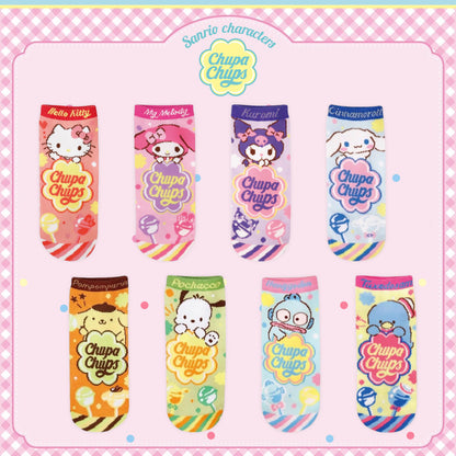 Chupa Chups x Sanrio Characters Jacquard Ankle Socks - Hangyodon