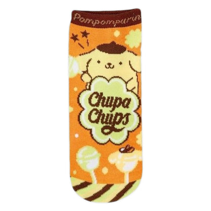 Chupa Chups x Sanrio Characters Jacquard Ankle Socks - Pompompurin