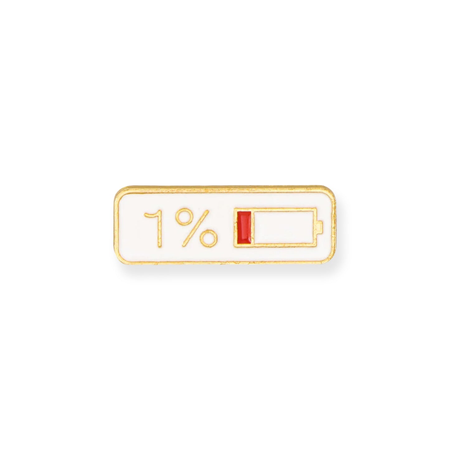 Social Battery Enamel Brooch Pin - 1%