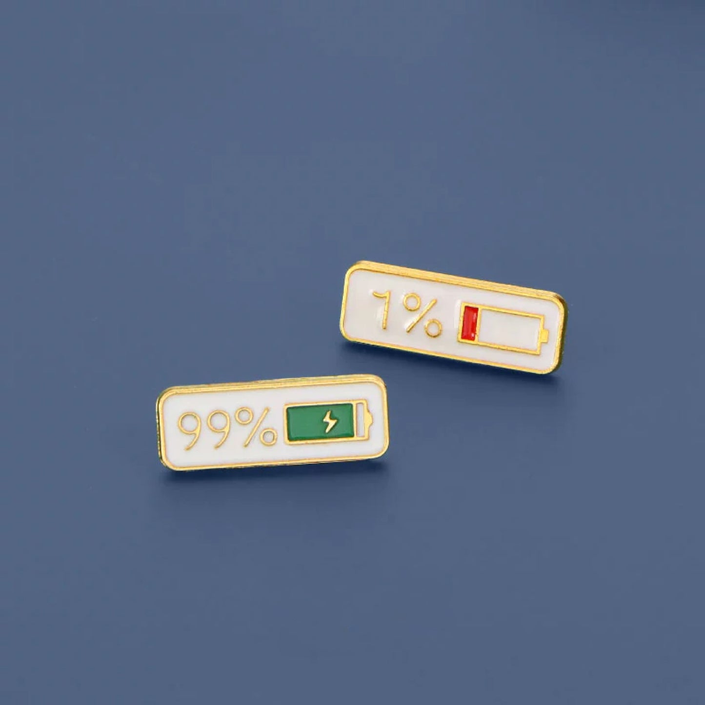 Social Battery Enamel Brooch Pin - 1%