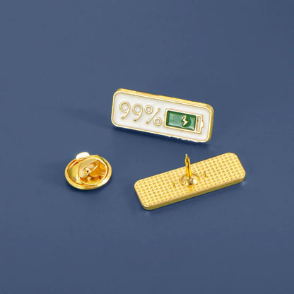 Social Battery Enamel Brooch Pin - 1%