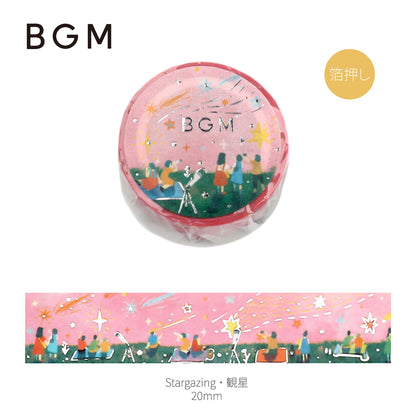 BGM LIFE Goldfoiled Night of Shooting Stars Washi Tape - Stargazing